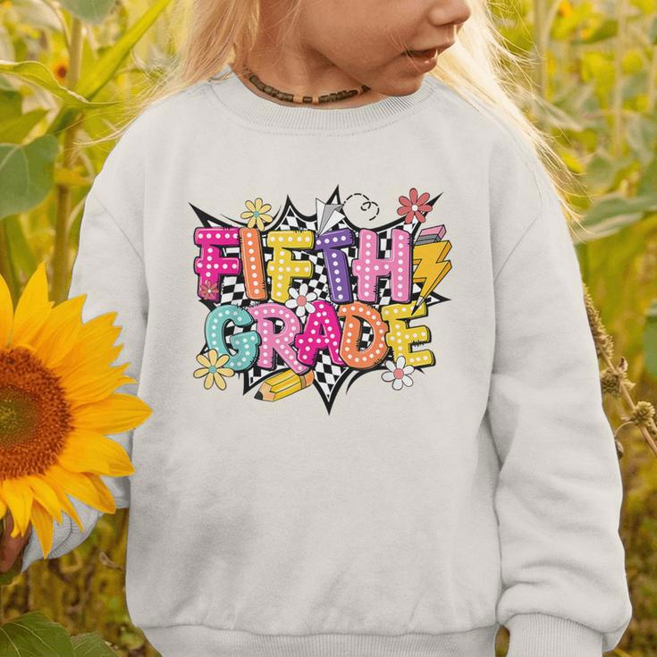 First Day Of School Fifth Grade Back To School Kids Graphic Toddler Sweatshirt First Day Of School Fifth Grade Back To School Kids Graphic Toddler Sweatshirt