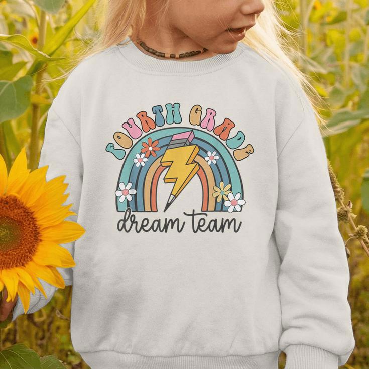 Fourth Grade Dream Team 1st Day Of 4th Grade Back To School Graphic Toddler Sweatshirt