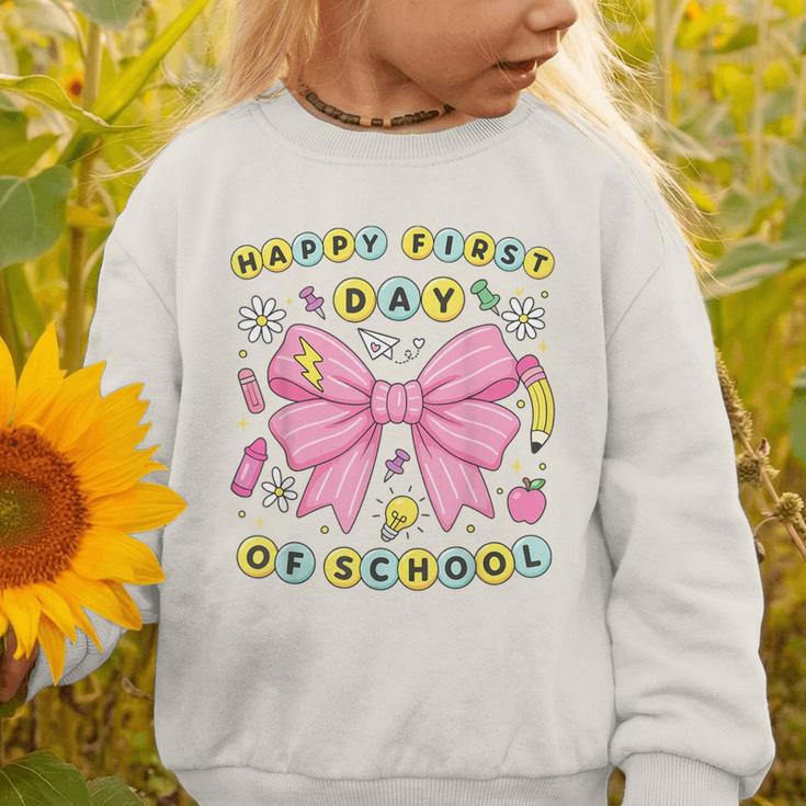 Friendship Bracelet Coquette Bow Back To School Girl Kids Graphic Toddler Sweatshirt Friendship Bracelet Coquette Bow Back To School Girl Kids Graphic Toddler Sweatshirt