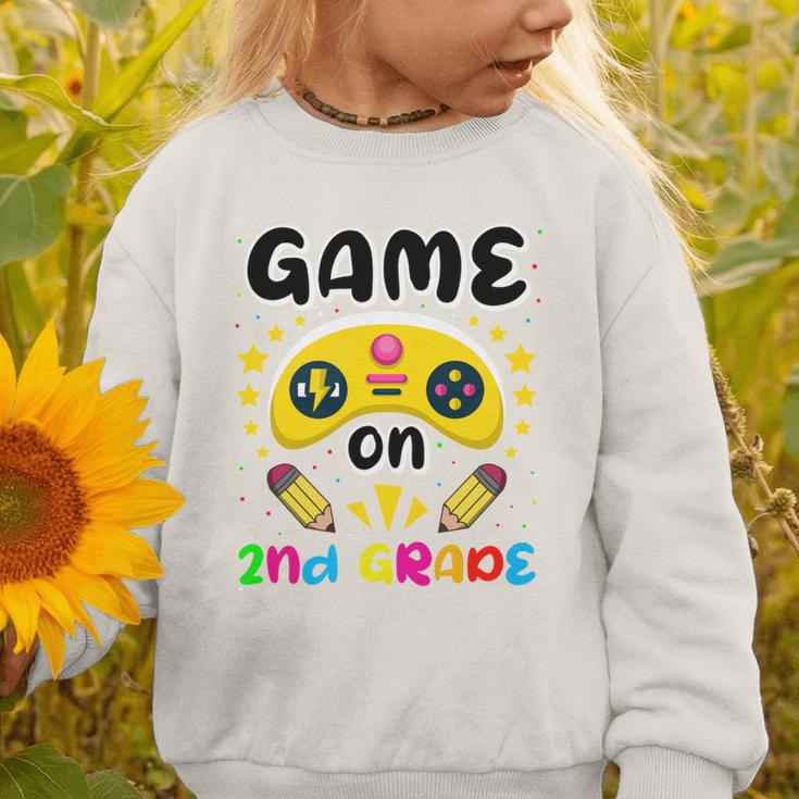 Game On 2nd Grade Cute Video Gamer Back To School 2026 Kids Graphic Toddler Sweatshirt Game On 2nd Grade Cute Video Gamer Back To School 2026 Kids Graphic Toddler Sweatshirt