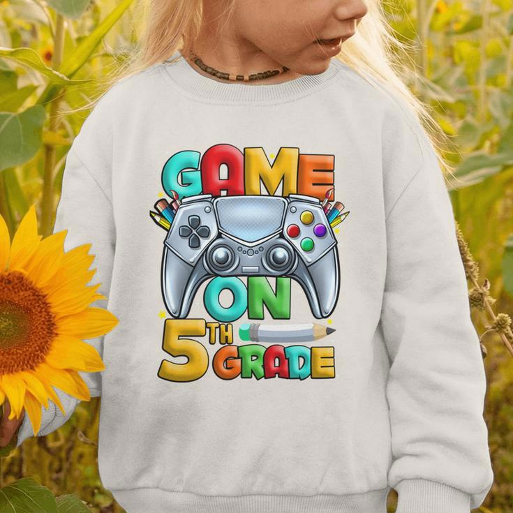 Game On 5th Grade Back To School 5th Grade Level Unlocked Performance Graphic Toddler Sweatshirt Game On 5th Grade Back To School 5th Grade Level Unlocked Performance Graphic Toddler Sweatshirt