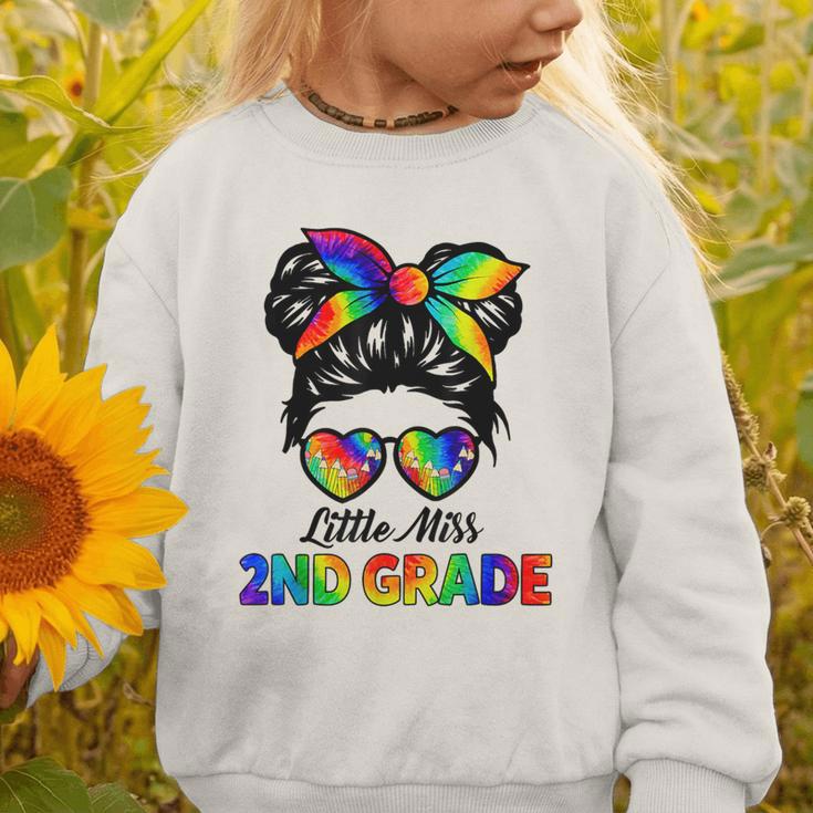 Girls Second Grade Back To School Cute Little Miss 2nd Grade Graphic Toddler Sweatshirt