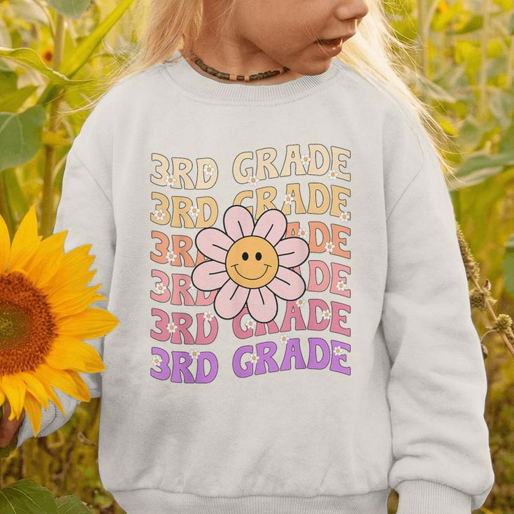 Groovy 3rd Grade Back To School Retro Groovy Third Grade Graphic Toddler Sweatshirt Groovy 3rd Grade Back To School Retro Groovy Third Grade Graphic Toddler Sweatshirt