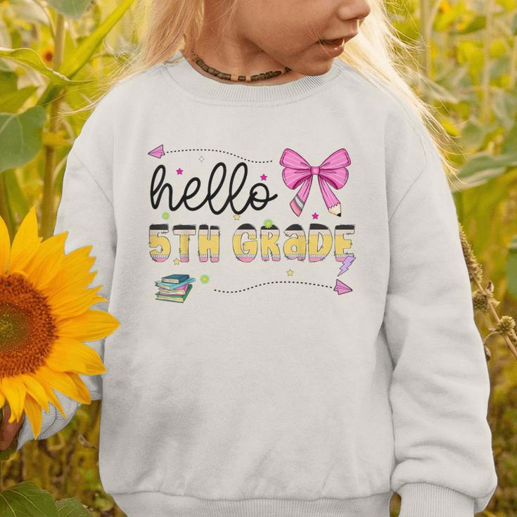 Hello 5th Grade Girls Coquette Fifth Grade Back To School Graphic Toddler Sweatshirt Hello 5th Grade Girls Coquette Fifth Grade Back To School Graphic Toddler Sweatshirt
