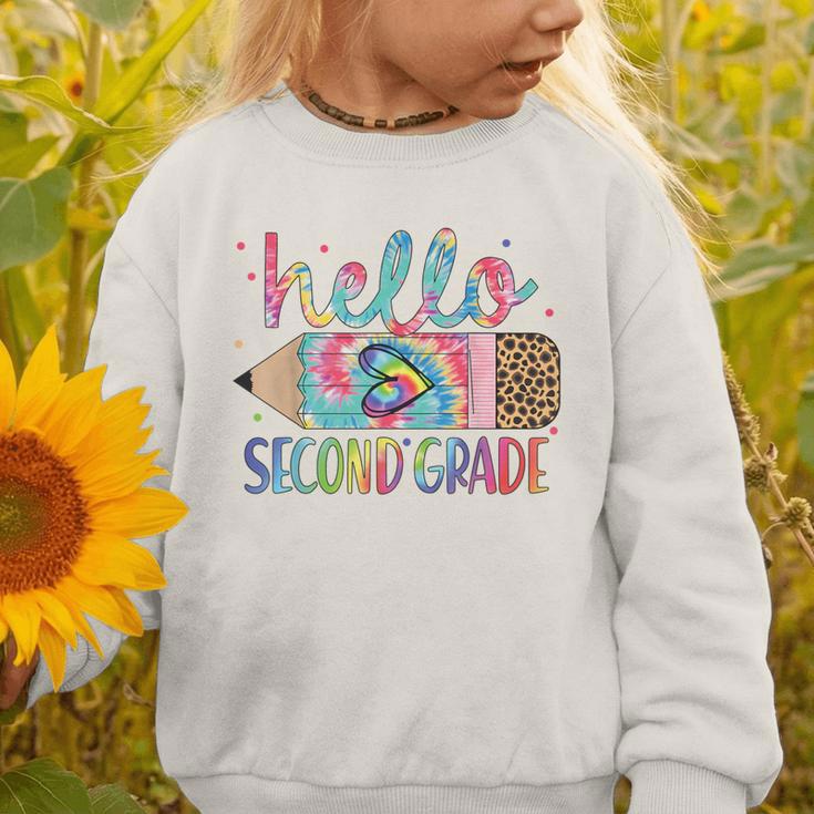 Hello Second Grade Pencil Tie Dye Back To School 2nd Grade Graphic Toddler Sweatshirt Hello Second Grade Pencil Tie Dye Back To School 2nd Grade Graphic Toddler Sweatshirt