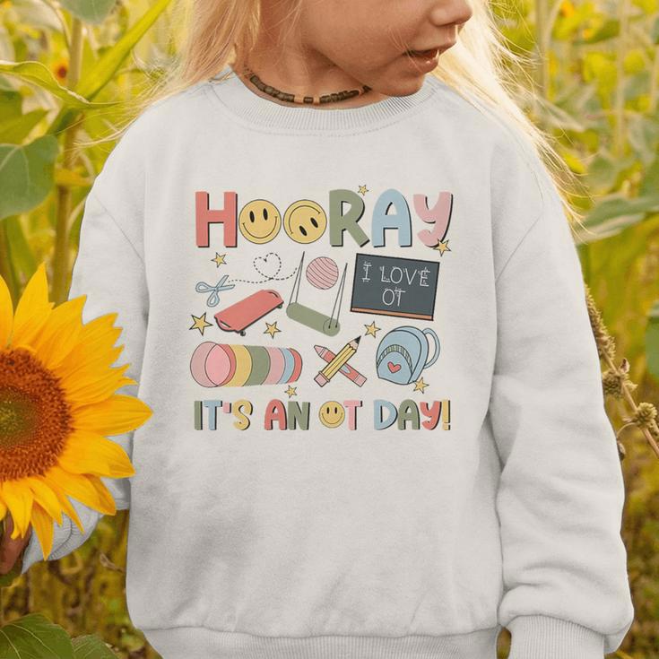Hooray It’s An OT Day Occupational Therapy Back To School Premium Tri-Blend Graphic Toddler Sweatshirt