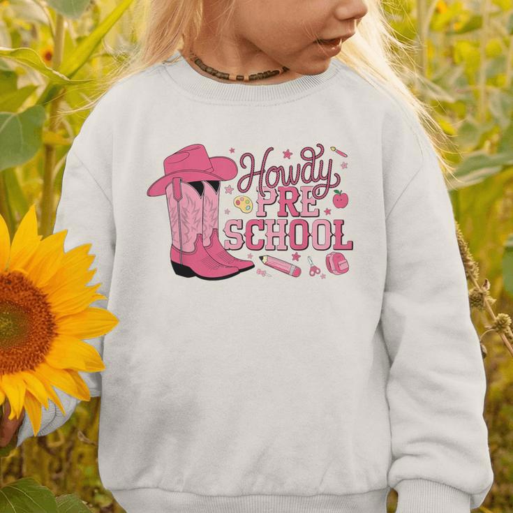 Howdy Preschool Back To School Western Cowboy Cowgirls Pre-K Graphic Toddler Sweatshirt Howdy Preschool Back To School Western Cowboy Cowgirls Pre-K Graphic Toddler Sweatshirt