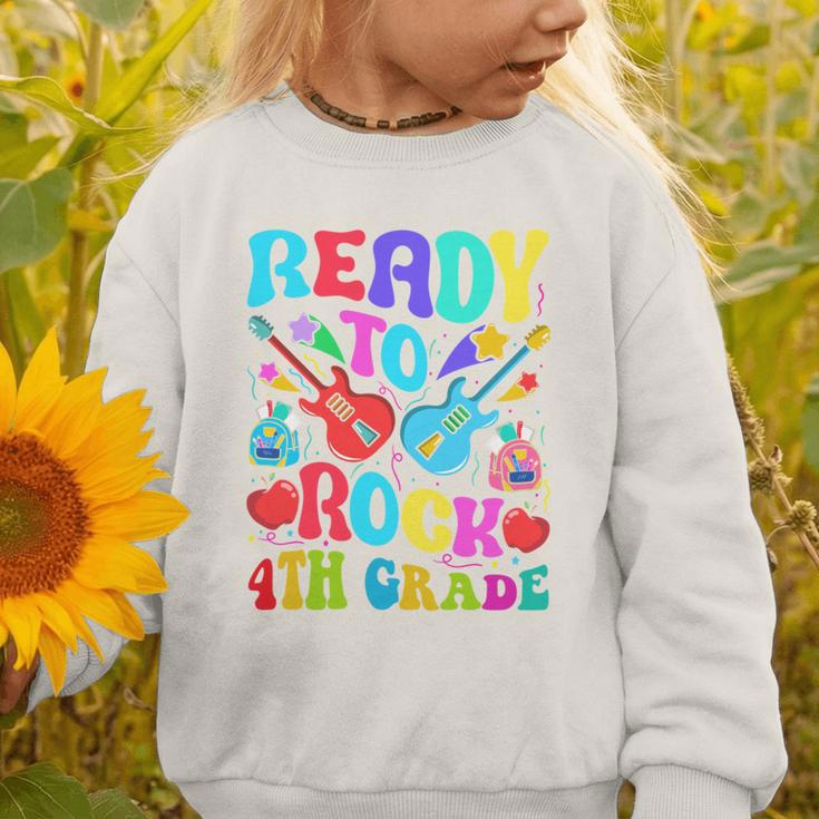 Im Ready To Rock 4th Grade Back To School 4th Grade Guitar Performance Graphic Toddler Sweatshirt Im Ready To Rock 4th Grade Back To School 4th Grade Guitar Performance Graphic Toddler Sweatshirt