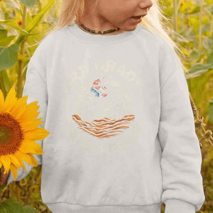 Kids Back To School 3rd Grade Here I Come Motocross Dirt Bike Performance Graphic Toddler Sweatshirt