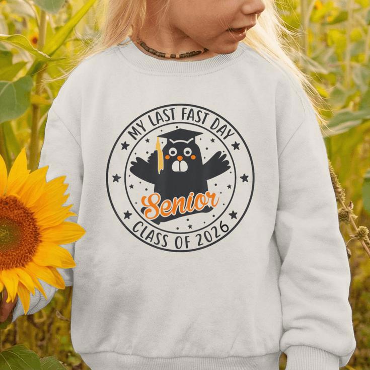 My Last First Day Senior 2026 Cat Back To School Cool Class Graphic Toddler Sweatshirt My Last First Day Senior 2026 Cat Back To School Cool Class Graphic Toddler Sweatshirt