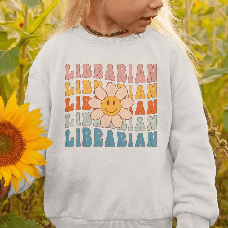 Librarian Retro Find Me At The Library Back To School Graphic Toddler Sweatshirt Librarian Retro Find Me At The Library Back To School Graphic Toddler Sweatshirt