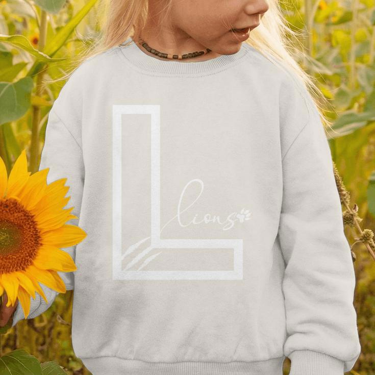 Lions Mascot School Sports Fan Team Spirit Back To School Graphic Toddler Sweatshirt Lions Mascot School Sports Fan Team Spirit Back To School Graphic Toddler Sweatshirt
