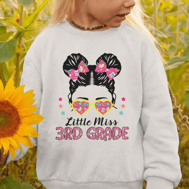 Little Miss 3rd Grade Messy Bun Back To School Graphic Toddler Sweatshirt Little Miss 3rd Grade Messy Bun Back To School Graphic Toddler Sweatshirt