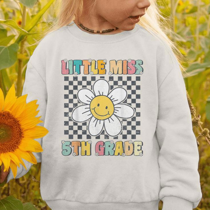 Little Miss 5th Grade Retro Groovy 5th Grade Back To School Graphic Toddler Sweatshirt Little Miss 5th Grade Retro Groovy 5th Grade Back To School Graphic Toddler Sweatshirt
