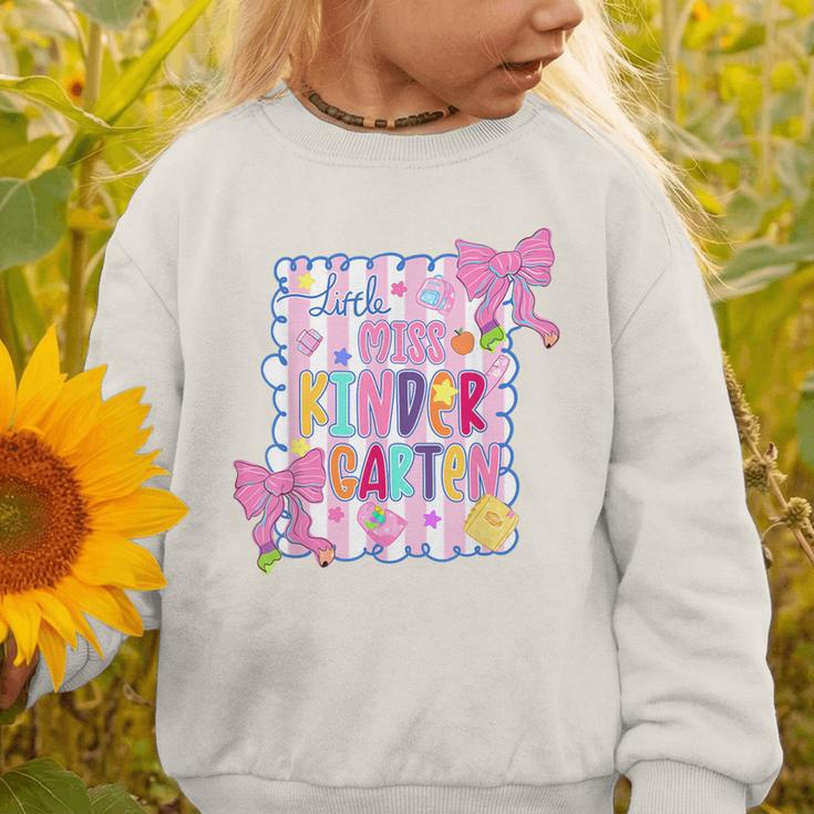 Little Miss Kindergarten Kids Girls Coquette Back To School Graphic Toddler Sweatshirt Little Miss Kindergarten Kids Girls Coquette Back To School Graphic Toddler Sweatshirt