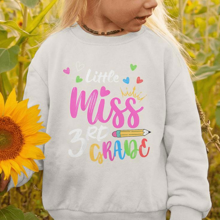 Little Misss Third Grade Back To School 3rd Grader Girl Graphic Toddler Sweatshirt Little Misss Third Grade Back To School 3rd Grader Girl Graphic Toddler Sweatshirt