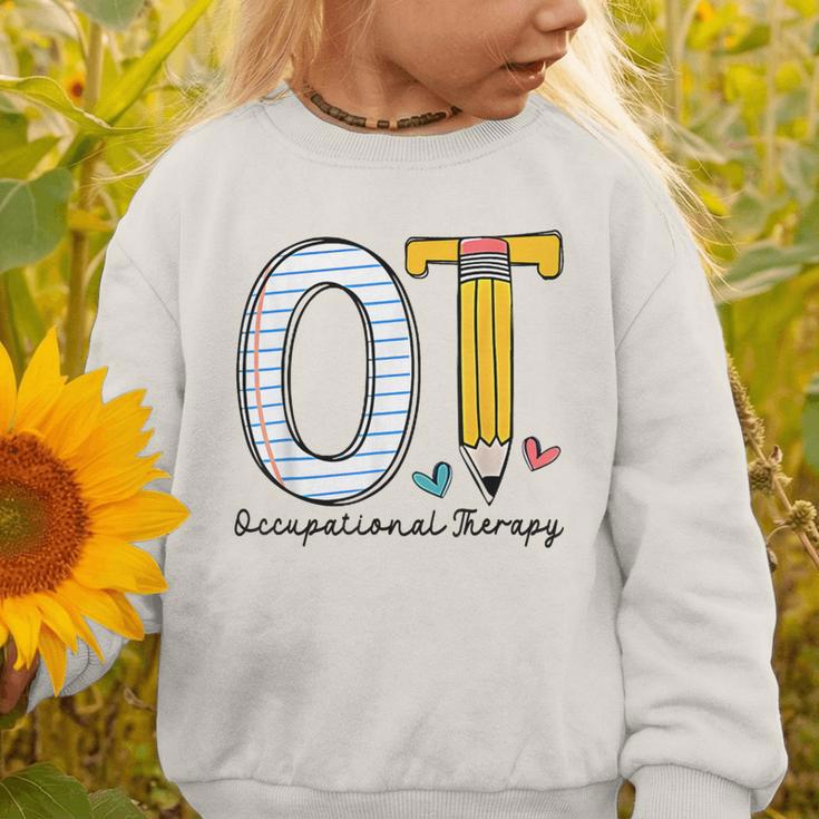 Pediatric Occupational Therapy Paper Pencil Back To School Graphic Toddler Sweatshirt