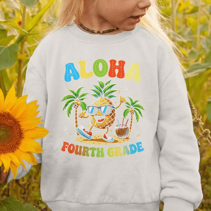 Pinapple Beach Back To School Day Aloha Fourth Grade Performance Graphic Toddler Sweatshirt Pinapple Beach Back To School Day Aloha Fourth Grade Performance Graphic Toddler Sweatshirt