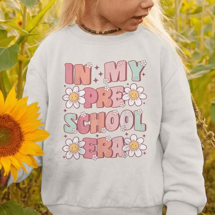 In My Preschool Era Retro Cute Groovy Pre K Back To School Graphic Toddler Sweatshirt In My Preschool Era Retro Cute Groovy Pre K Back To School Graphic Toddler Sweatshirt