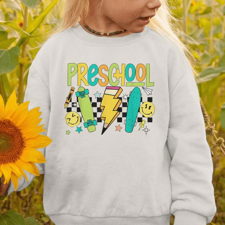 Preschool Skateboard Back To School Boy Girl Kid Graphic Toddler Sweatshirt Preschool Skateboard Back To School Boy Girl Kid Graphic Toddler Sweatshirt