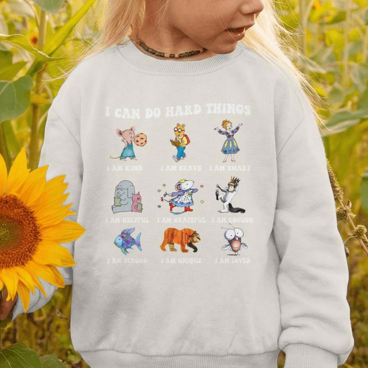 Read Book Characters I Can Do Hard Things Back To School Graphic Toddler Sweatshirt Read Book Characters I Can Do Hard Things Back To School Graphic Toddler Sweatshirt