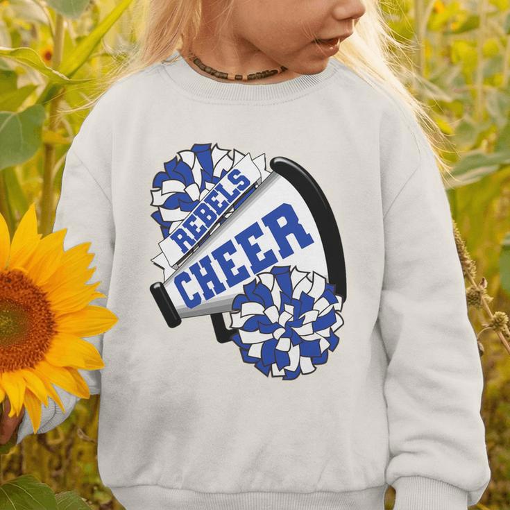 Rebels Cheer Back To School Cheerleading Spirit B Premium Tri-Blend Graphic Toddler Sweatshirt