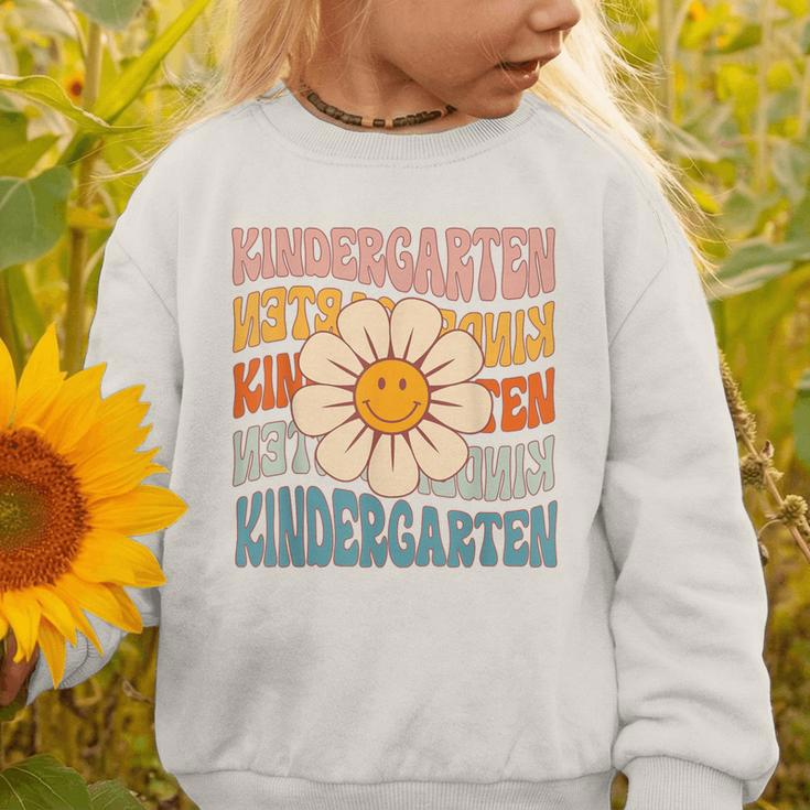 Retro Kindergarten Daisy Colorful Back To School Student Kid Graphic Toddler Sweatshirt