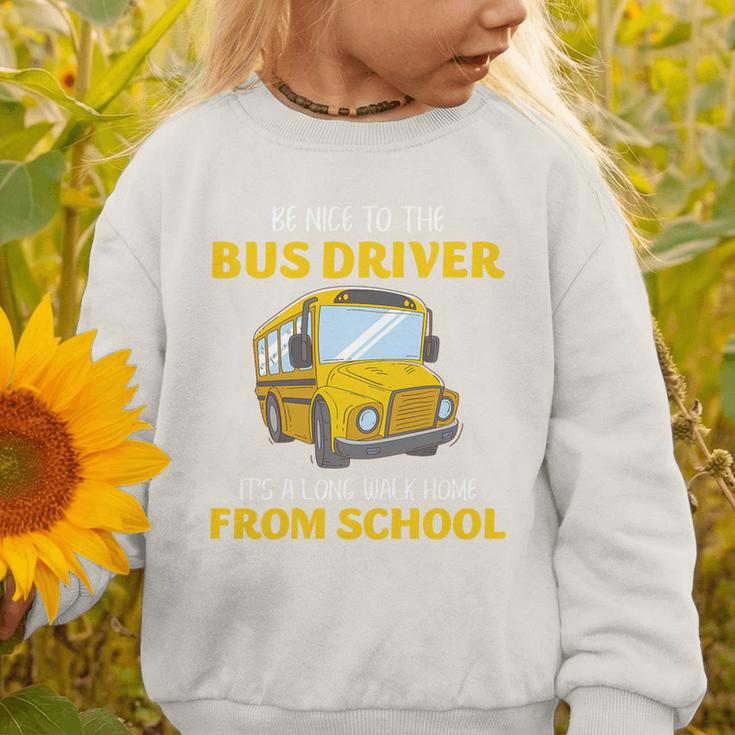 School Bus Driver Kindness Humor Back To School Quote Premium Tri-Blend Graphic Toddler Sweatshirt