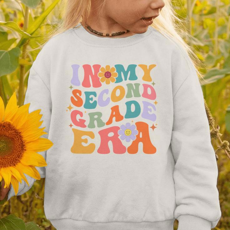 In My Second Grade Era Back To School Retro Groovy 2nd Grade Graphic Toddler Sweatshirt In My Second Grade Era Back To School Retro Groovy 2nd Grade Graphic Toddler Sweatshirt