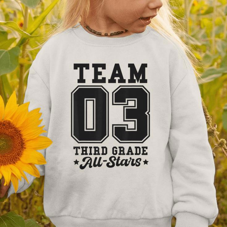 Team 3rd Grade All-Stars Back To School Sports Jersey Graphic Toddler Sweatshirt Team 3rd Grade All-Stars Back To School Sports Jersey Graphic Toddler Sweatshirt