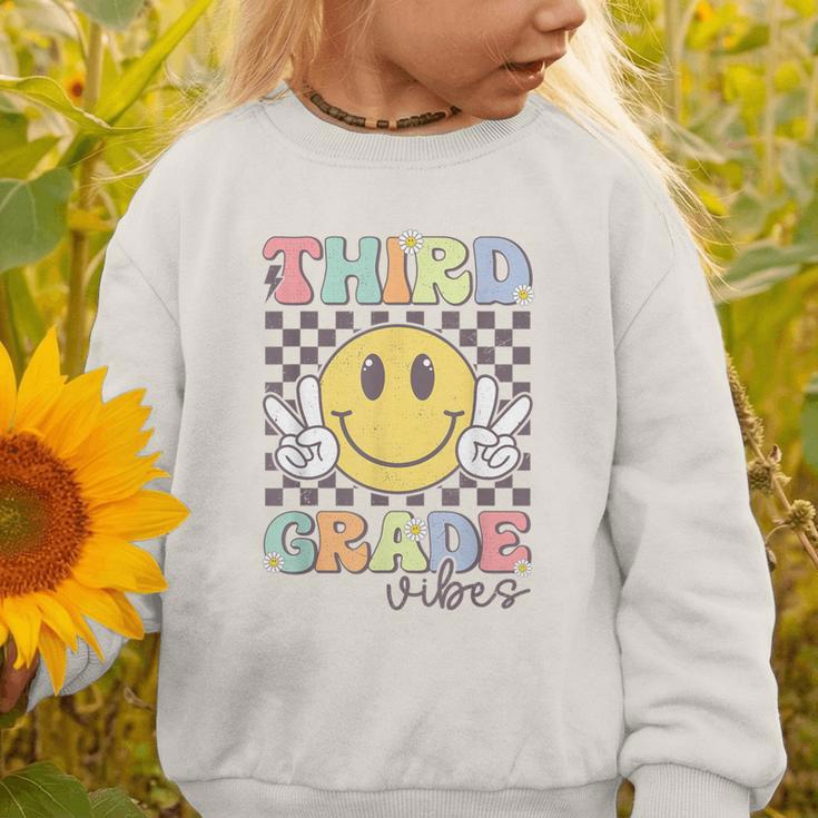 Third Grade Vibes Smile Face 3rd Grade Team Back To School Graphic Toddler Sweatshirt Third Grade Vibes Smile Face 3rd Grade Team Back To School Graphic Toddler Sweatshirt