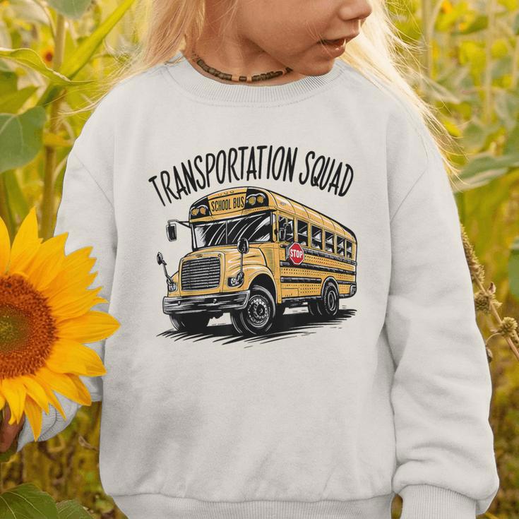 Transportation Squad Bus Drivers Back To School Graphic Toddler Sweatshirt Transportation Squad Bus Drivers Back To School Graphic Toddler Sweatshirt