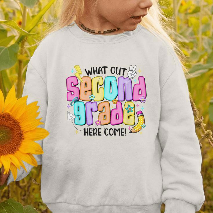 Watch Out Second Grade Here I Come 2nd Grade Back To School Graphic Toddler Sweatshirt Watch Out Second Grade Here I Come 2nd Grade Back To School Graphic Toddler Sweatshirt