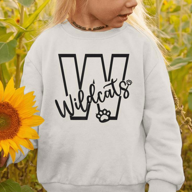 Wildcats School Sports Fan Team Spirit Mascot Back To School Graphic Toddler Sweatshirt