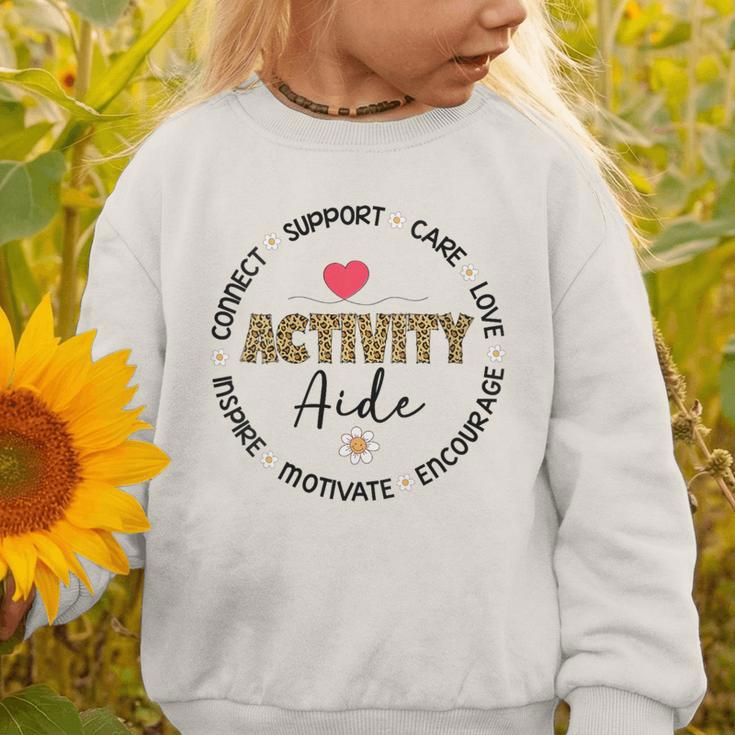 Women's Leopard Activity Aide Appreciation Week Back To School Graphic Toddler Sweatshirt