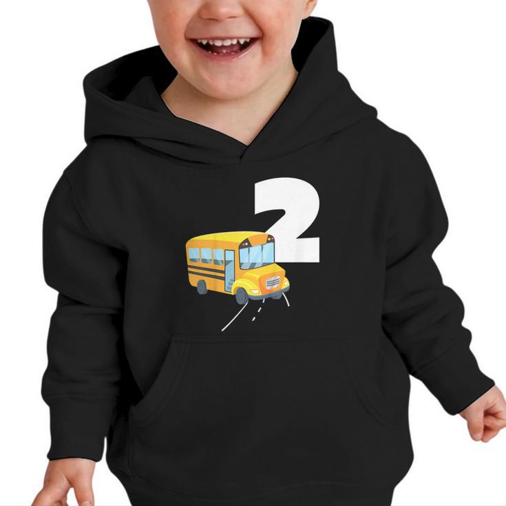 2nd Birthday School Bus Kids Back To School Themes Party Graphic Toddler Hoodie