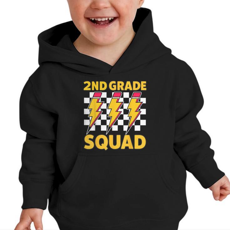2nd Grade Lightning Bolt Second Grade Squad Back To School Graphic Toddler Hoodie