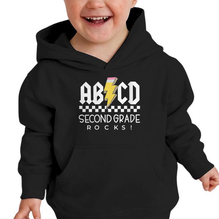 ABCD Second Grade Rocks First Day Of School Back To School Graphic Toddler Hoodie