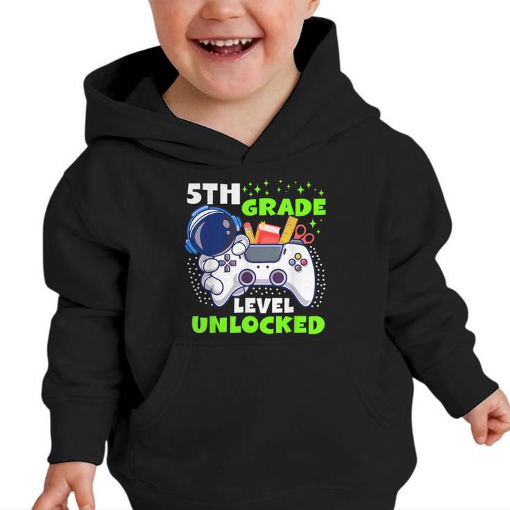 Back To School 5th Grade Level Unlocked Gamer Boys Kids Graphic Toddler Hoodie