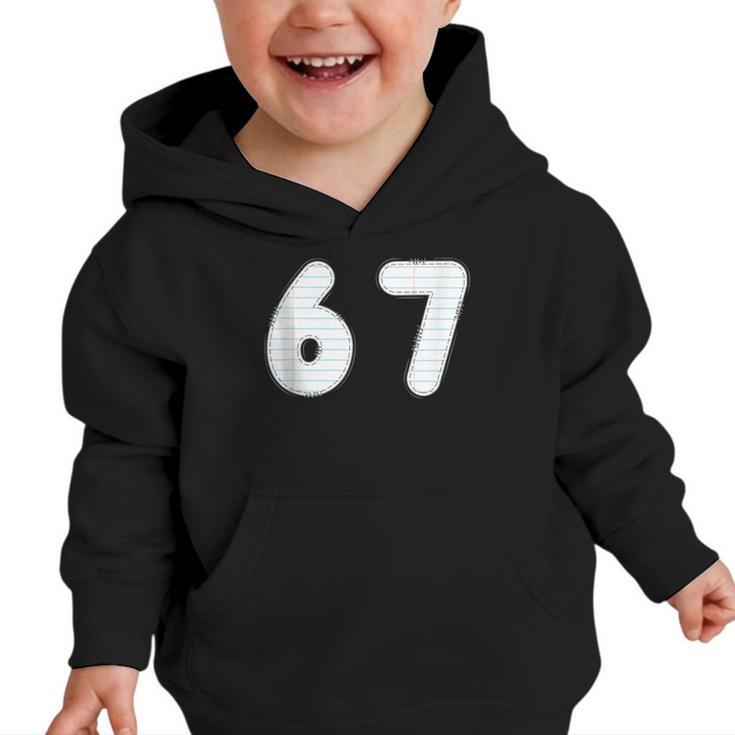 Back To School 67 Notebook Number For Class Year Graphic Toddler Hoodie