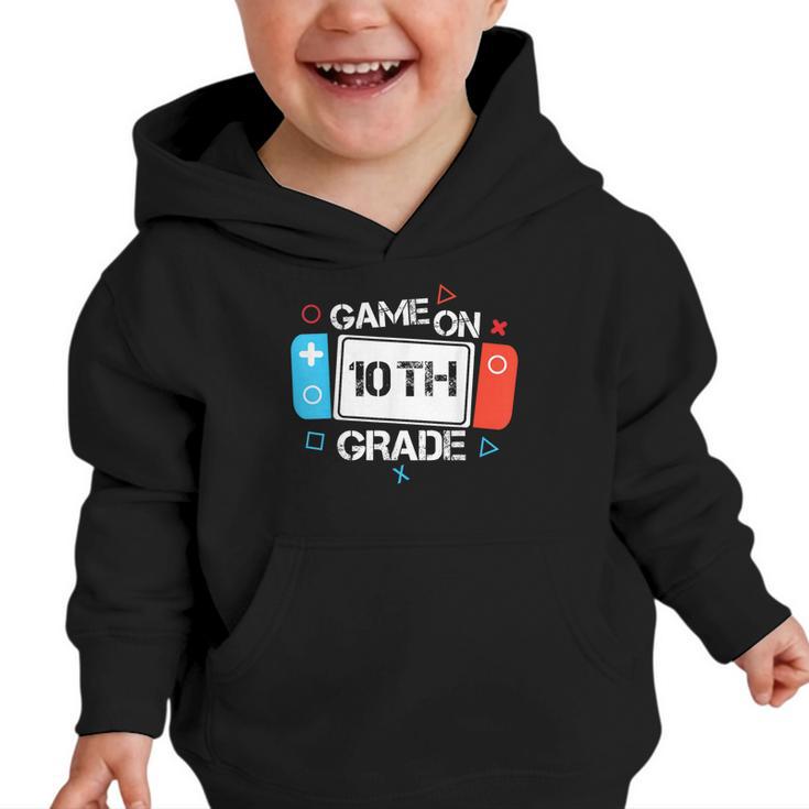 Back To School Game On 10th Grade Gamer Kids Boys Girl Graphic Toddler Hoodie