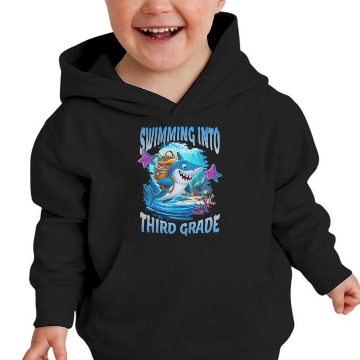 Back To School Third Grade Shark Graphic Toddler Hoodie