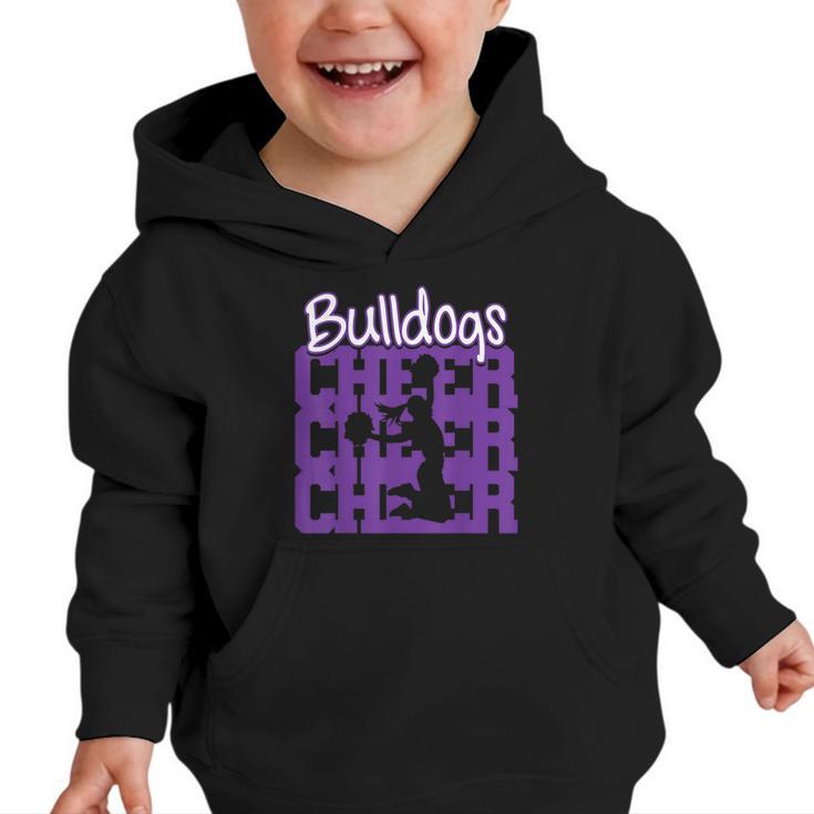 Bulldogs Cheer Back To School Cheerleading Spirit P Graphic Toddler Hoodie
