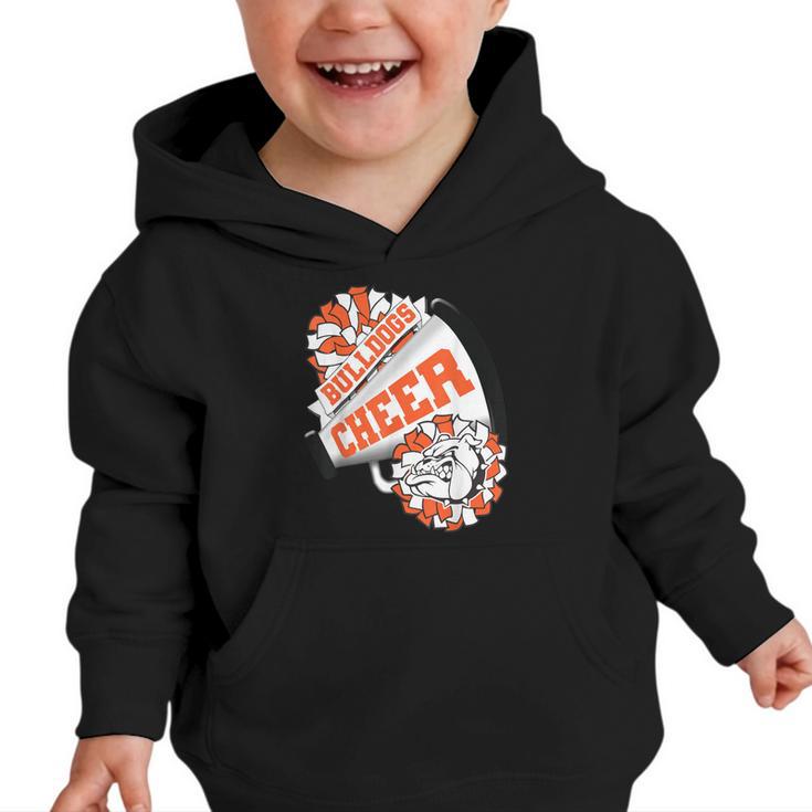 Bulldogs Cheerleading Back To School Cheer Team Orange Graphic Toddler Hoodie