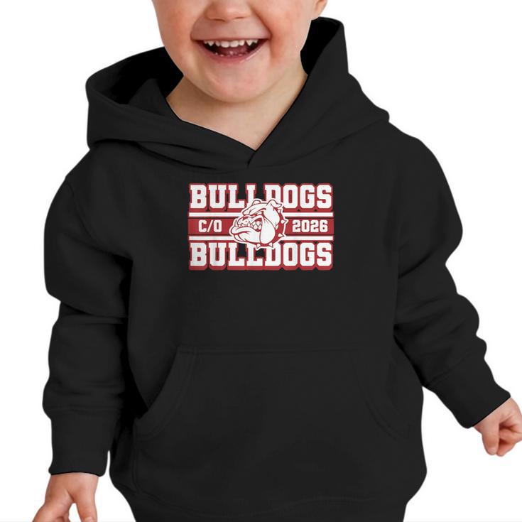 Bulldogs Class Of 2026 Back To School Senior Spirit M Graphic Toddler Hoodie