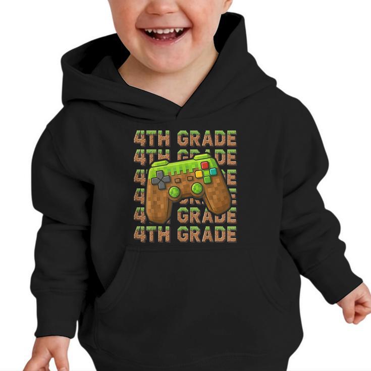 First Day Of 4th Grade Level Begins Back To School Girl Boy Graphic Toddler Hoodie