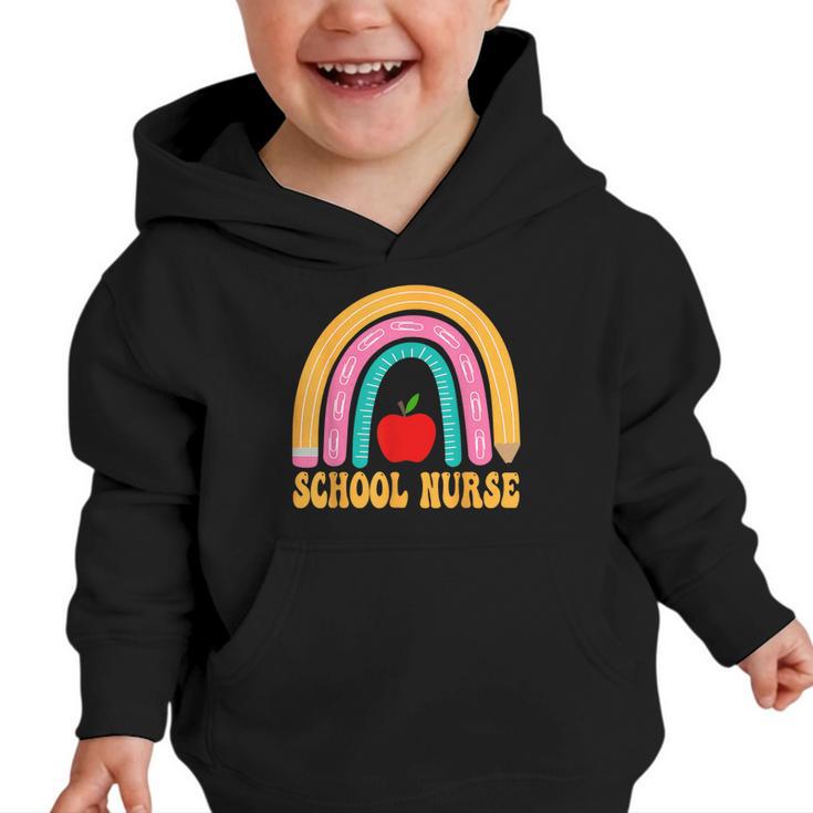 First Day Of School Nurse Back To School Rainbow Pencil Graphic Toddler Hoodie