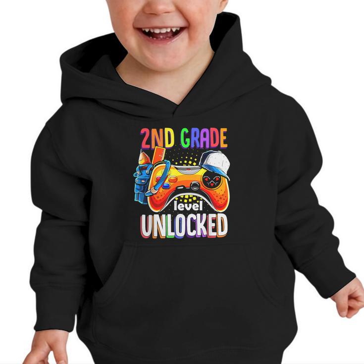 Gamer Back To School Gamepad 2nd Second Grade Level Unlocked Graphic Toddler Hoodie