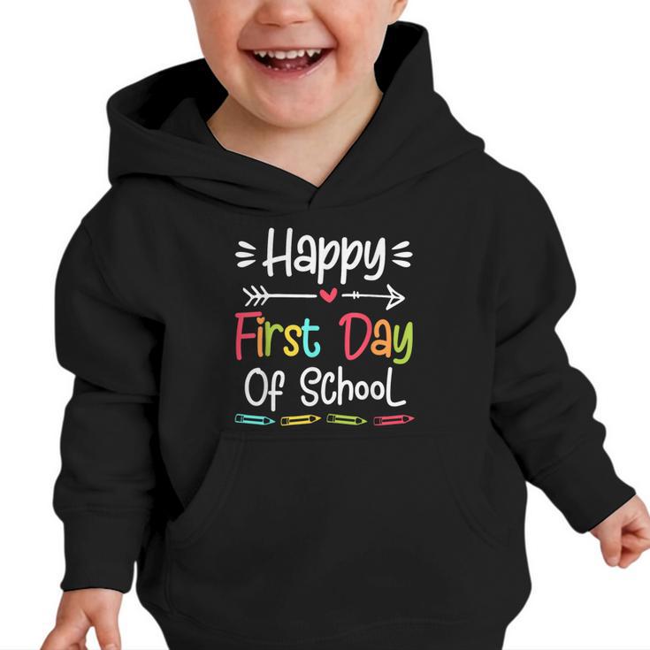 Happy First Day Of School Back To School Kids Students Graphic Toddler Hoodie
