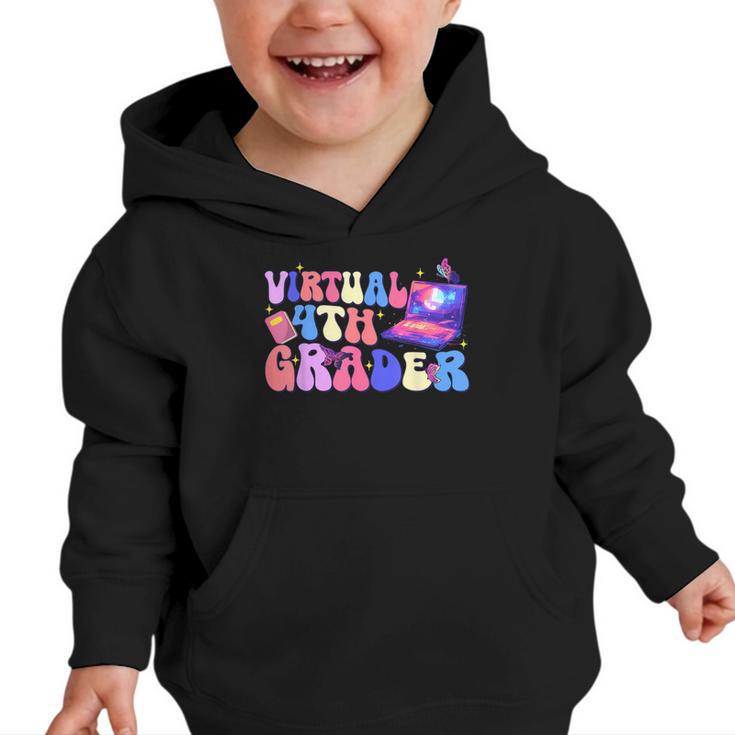 Homeschool 4th Grade Virtual 4th Grader Back To School Graphic Toddler Hoodie